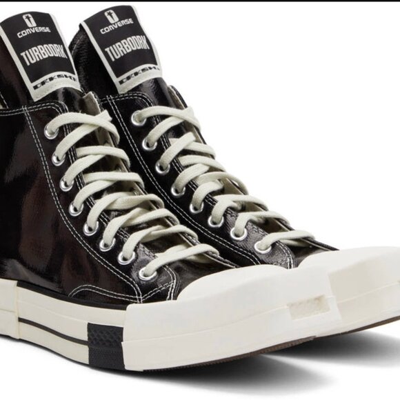 Rick Owens Drkshdw Black Converse Edition Turbodrk Chuck 70 - Picture 2 of 8